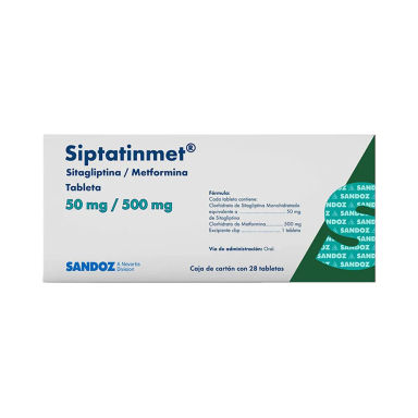 Imagen de Siptatinmet Sitagliptina / Metformina 50 mg / 500 mg Tabletas - Sandoz