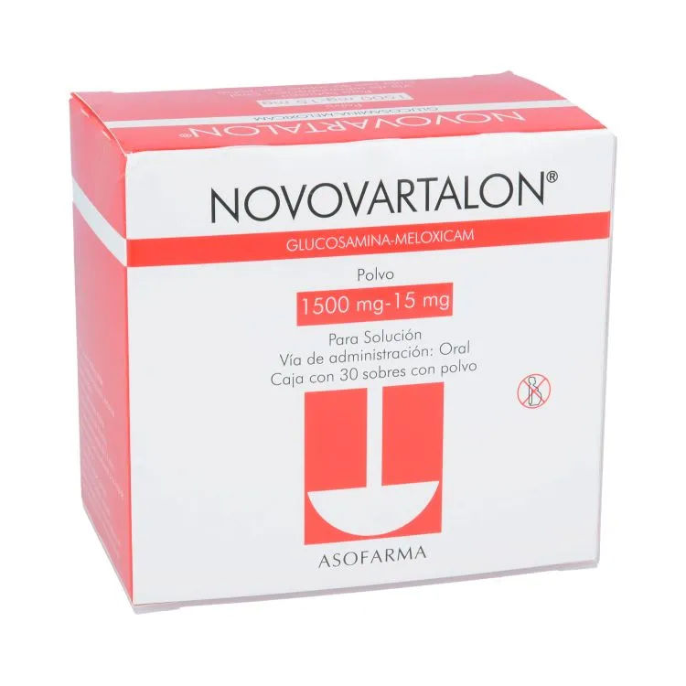 Imagen de Novovartalon Sulfato de Glucosamina / Meloxicam 1500 mg / 15 mg Polvo - Asofarma