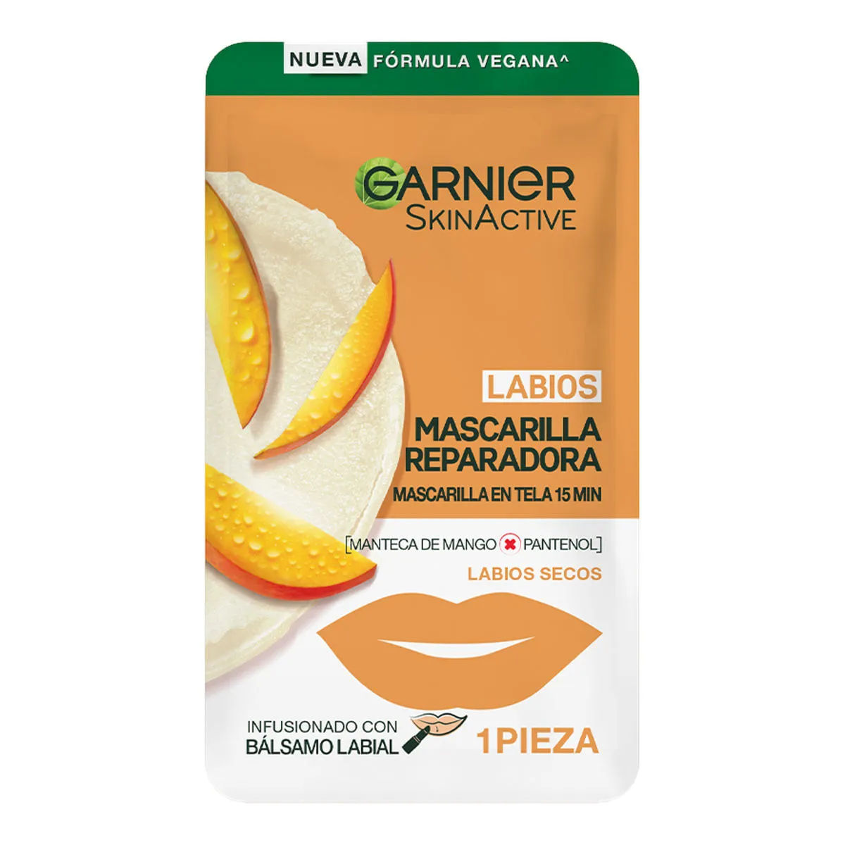 Imagen de Mascarilla de Tela Reparadora Labios Mango