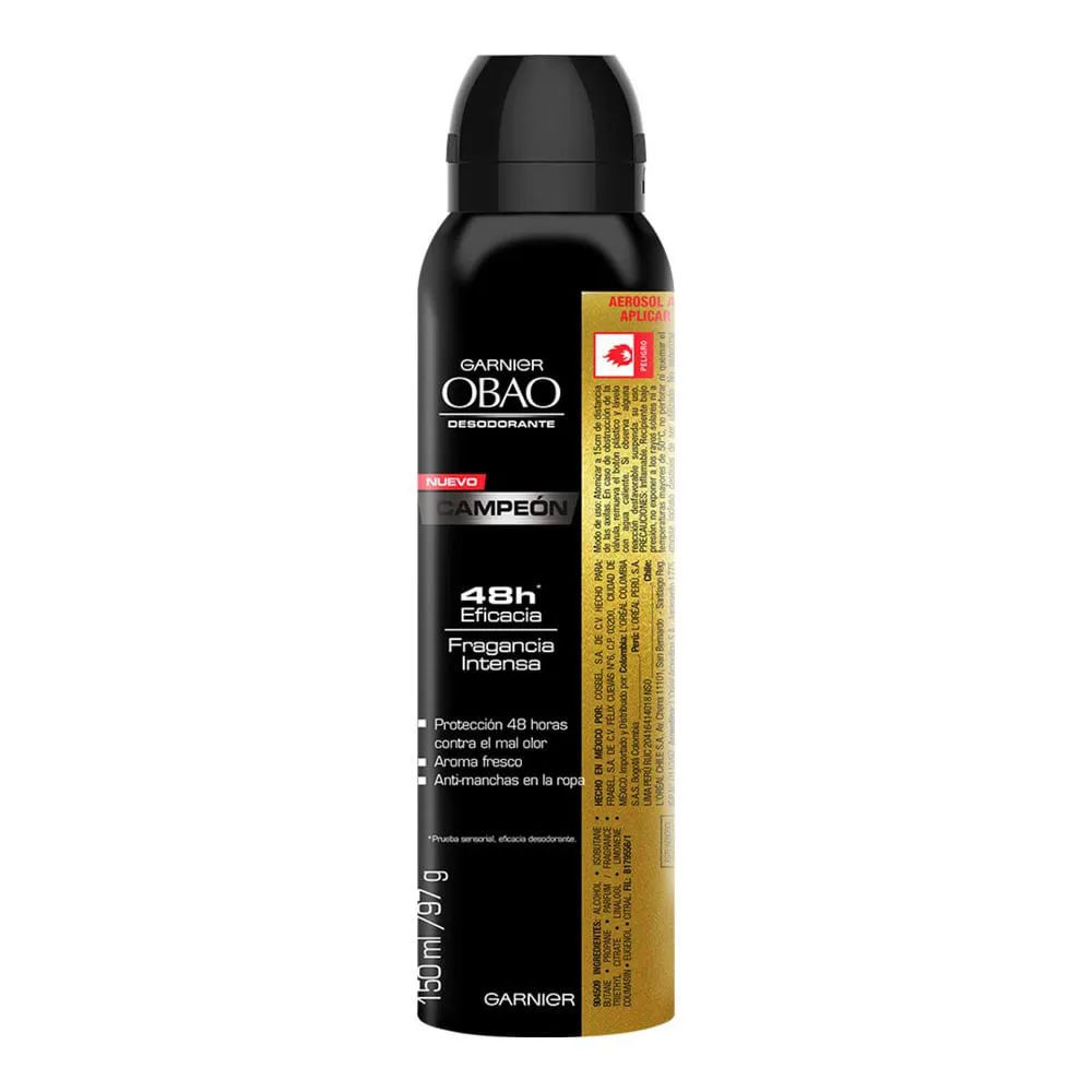 Imagen de Obao Campeón Men Desodorante en Aerosol 150 ml