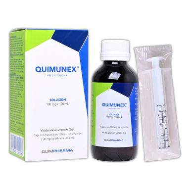 Imagen de Quimunex Prednisolona 100 mg/100 ml Solución Oral - Quimpharma