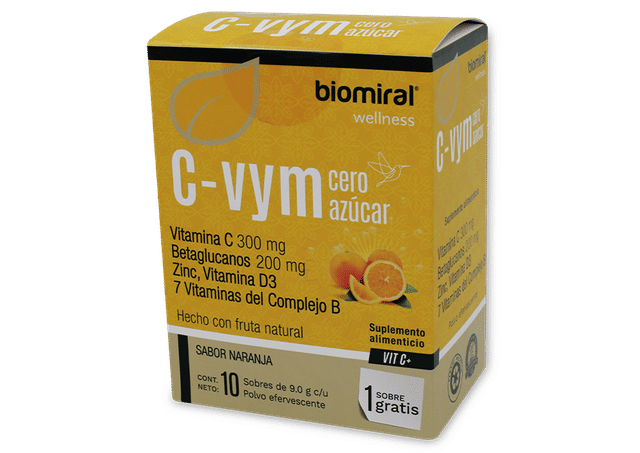 Imagen de C-Vym Cero Polvo efervescente 9 g - Caja con 10 sobres