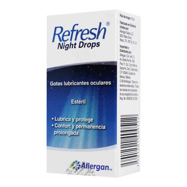 Imagen de Refresh Night Drops Solución oftálmica 10 ml Gotas lubricantes