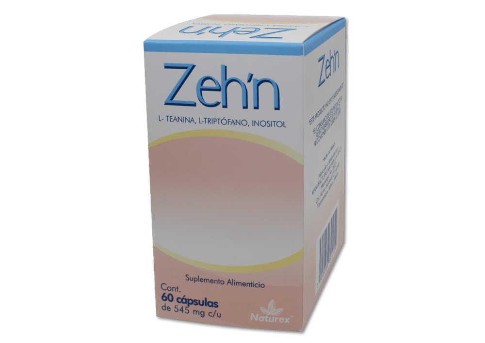 Imagen de Zeh'n L-Teanina / L-Triptófano / Inositol 545 mg Cápsula
