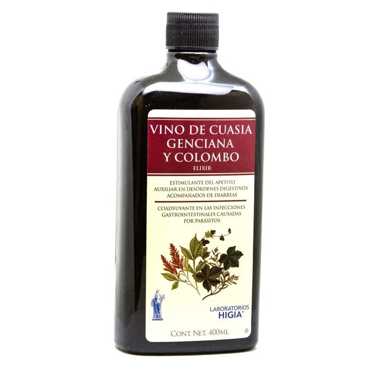 Vino de Cuasia Genciana y Colombo