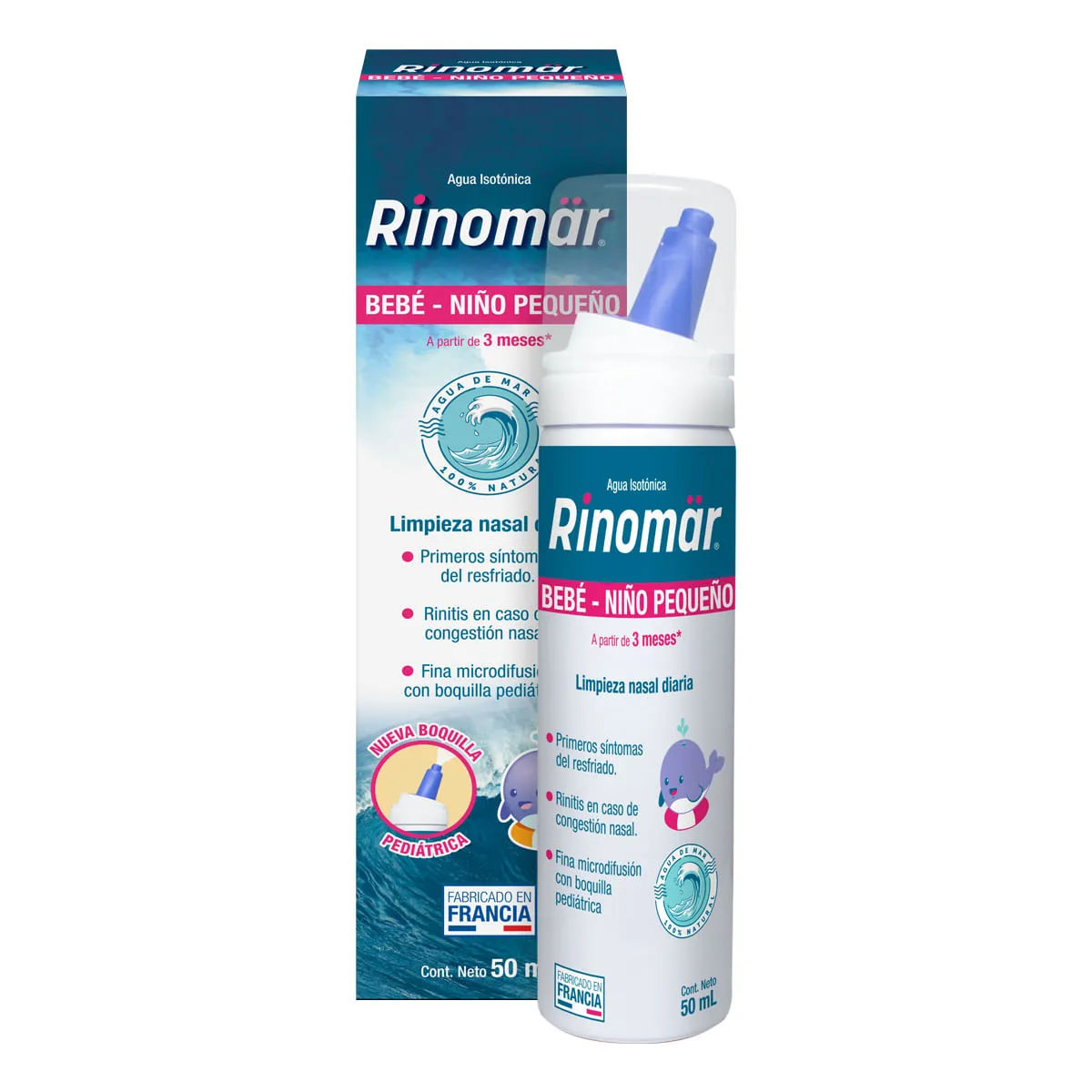 Imagen de Rinomar Bebé Agua de Mar Isotónica 50 ml Solución Nasal