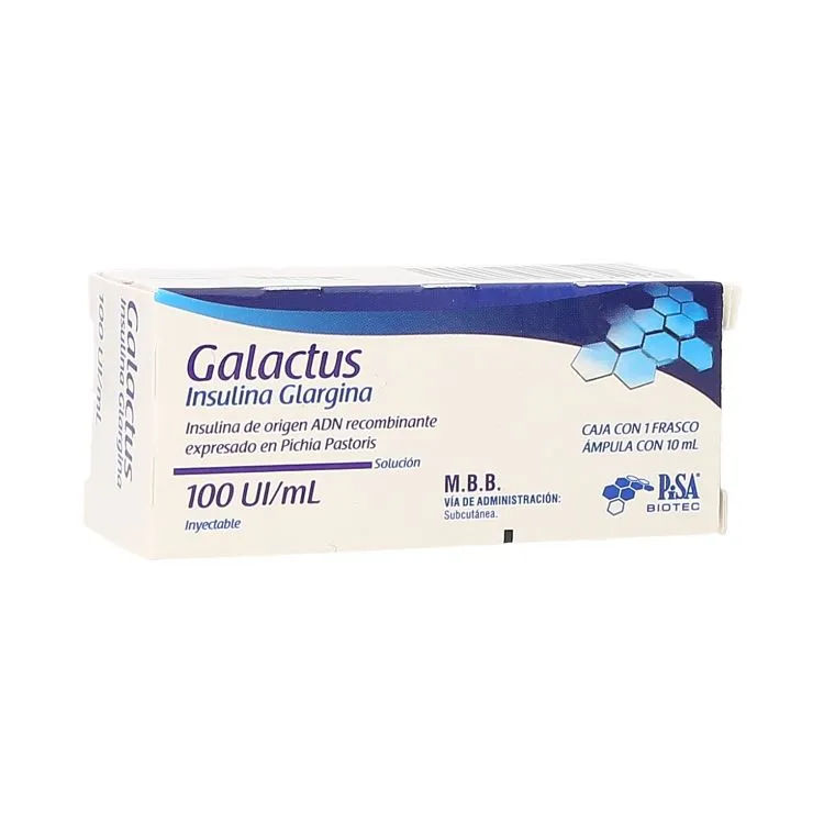 Imagen de Galactus Insulina Glargina 100 UI/1 ml Solución inyectable - Pisa