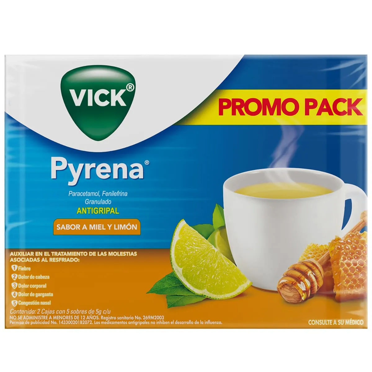 Imagen de Vick Pyrena Sabor Miel Y Limón