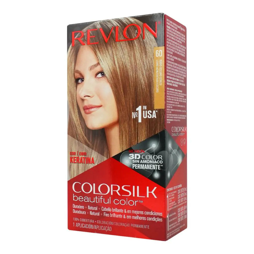 ColorSilk Tinte Permanente Rubio Oscuro Cenizo 60