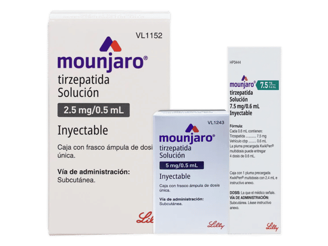 Diferentes presentaciones de Mounjaro