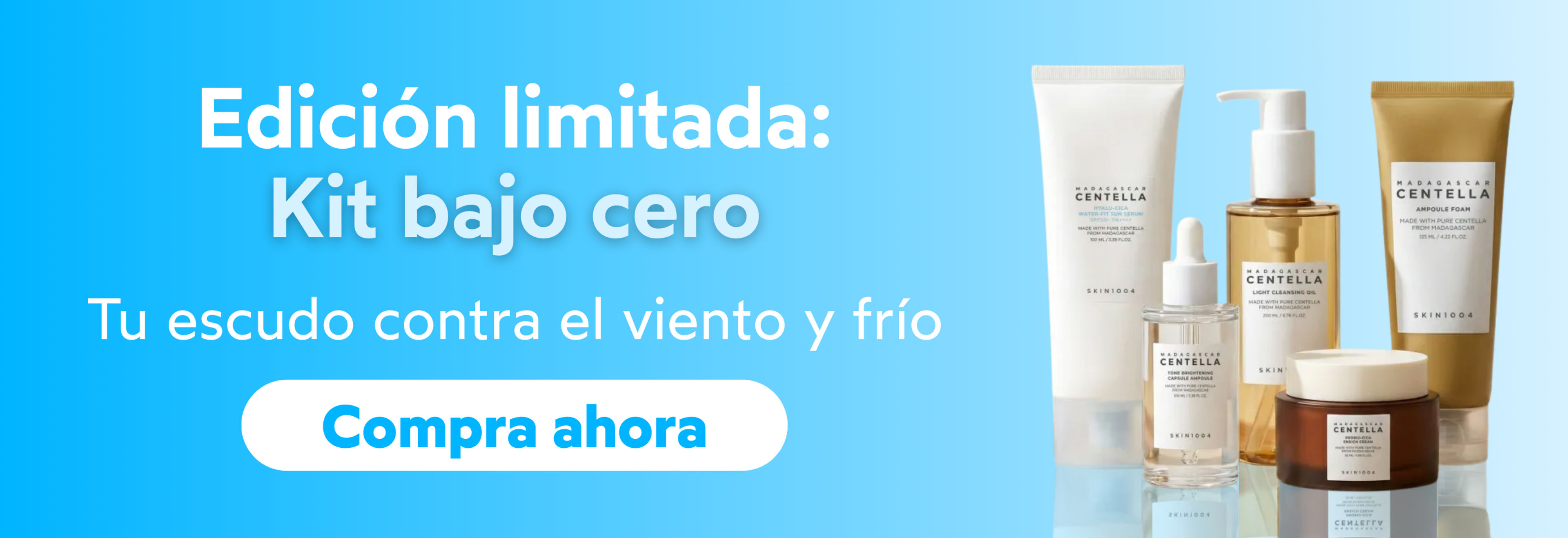 Kit bajo cero en BuscaMed. Descubre todas las presentaciones de Skin1004 que tenemos para ti, envíos a todo México.