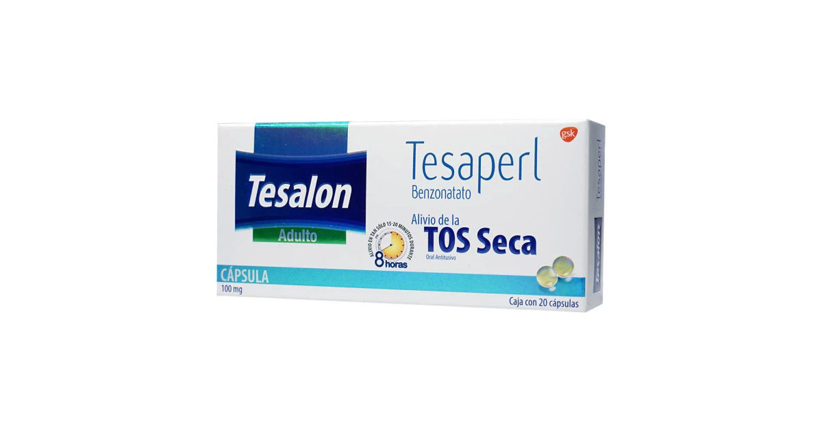 Tesalon Rd Tesalon Benzonatato 100 mg 20 cápsulas GSK | BuscaMed