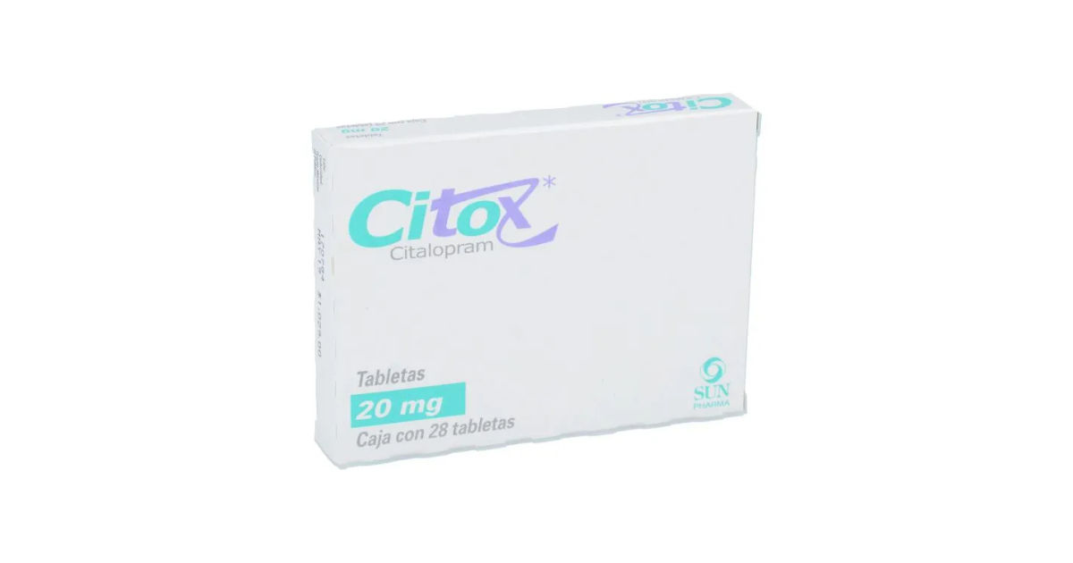Citox Citalopram 20 mg tableta 28 tabletas | BuscaMed