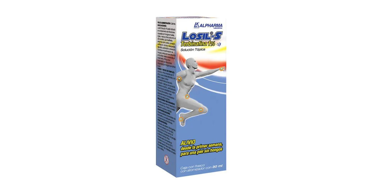 Losil Losil-S Terbinafina 0.888 g/100 ml spray tópico frasco 30 ml | BuscaMed