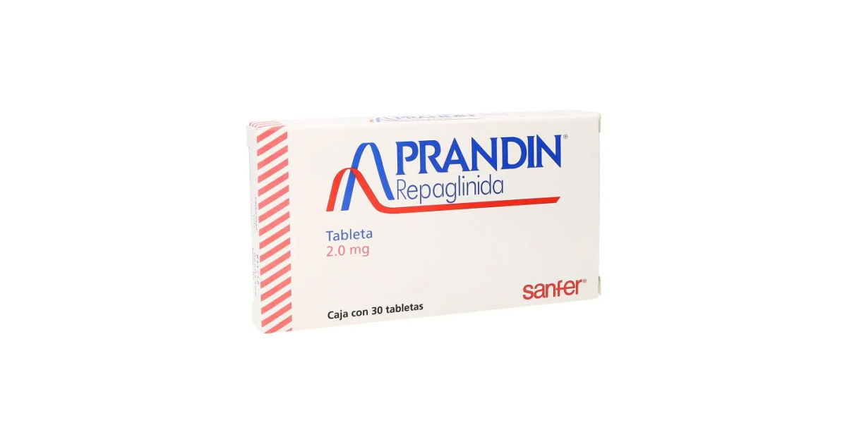 Prandin Repaglinida 2 mg Tableta 30 tabletas | BuscaMed