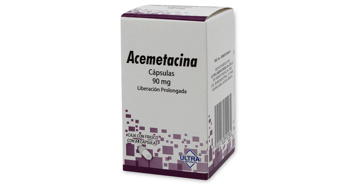 Acemetacina (Ultra) Cápsulas de liberación prolongada 90 mg 14 cápsulas