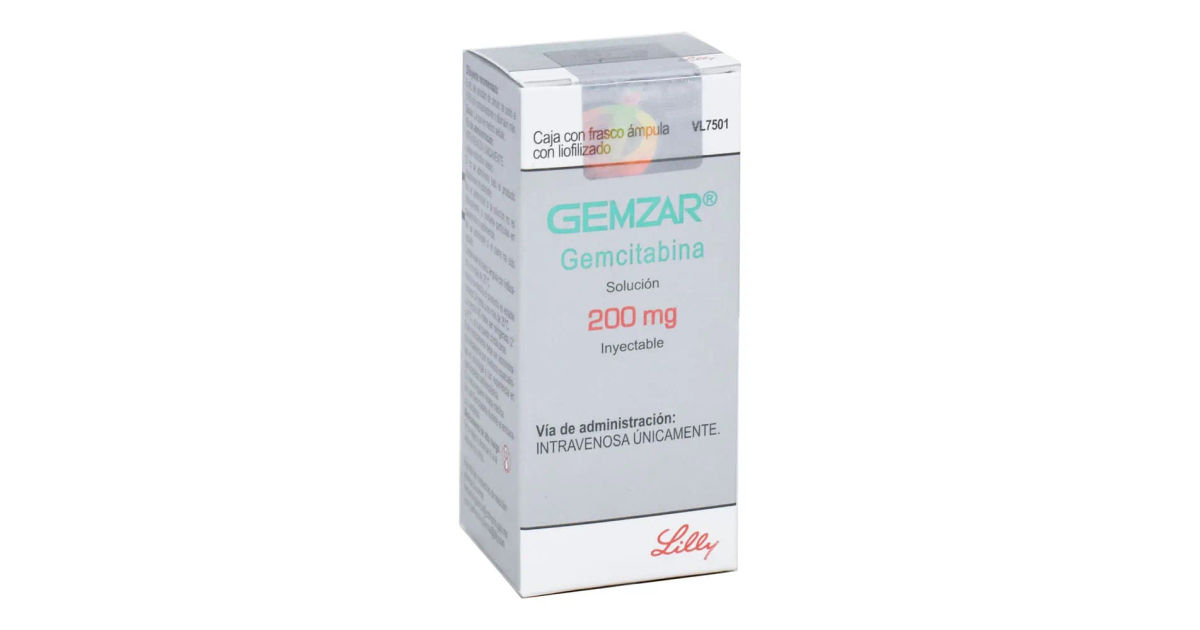 Genzar Gemzar Gemcitabina 200 mg solución inyectable caja con 1 frasco ámpula ...