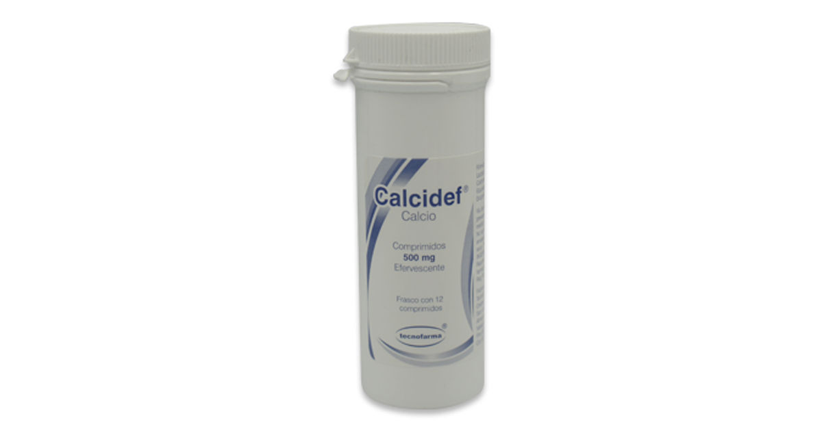 Calcidef Calcio 500 mg Comprimido efervescente Frasco c/12 | BuscaMed