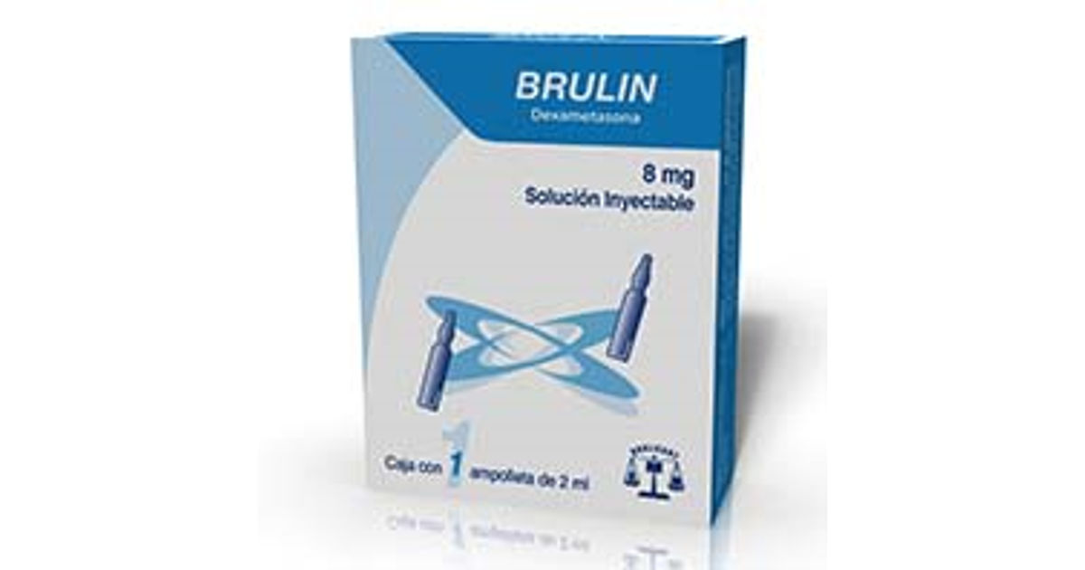 Brulin Dexametasona 8 mg solución inyectable 1 ampolleta 2 ml | BuscaMed