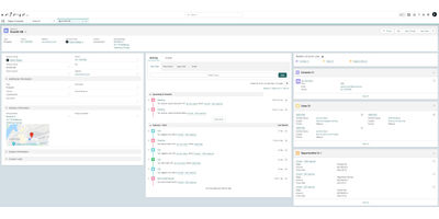 Salesforce - sales console - account view