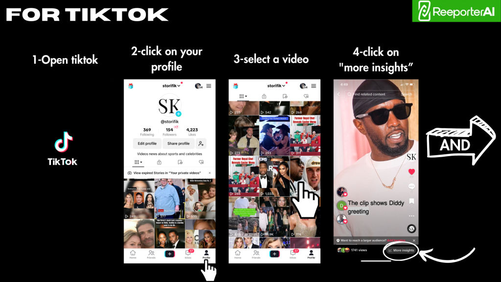 TikTok stats step 1