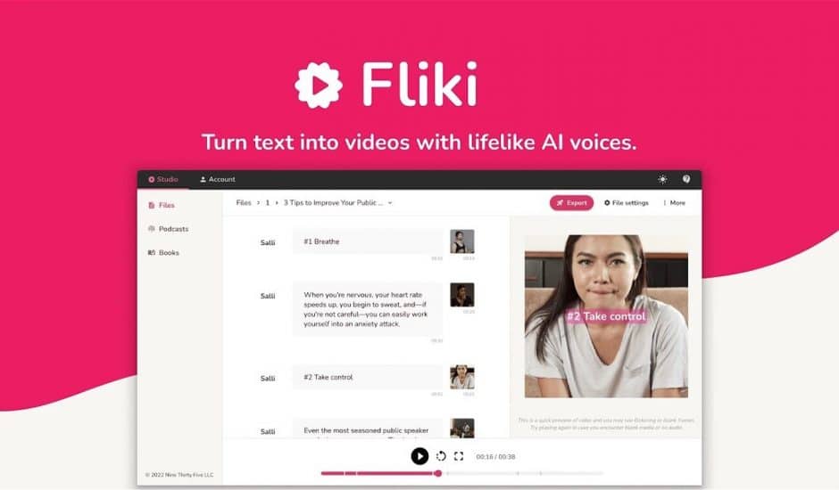Best free AI video editor - Fliki