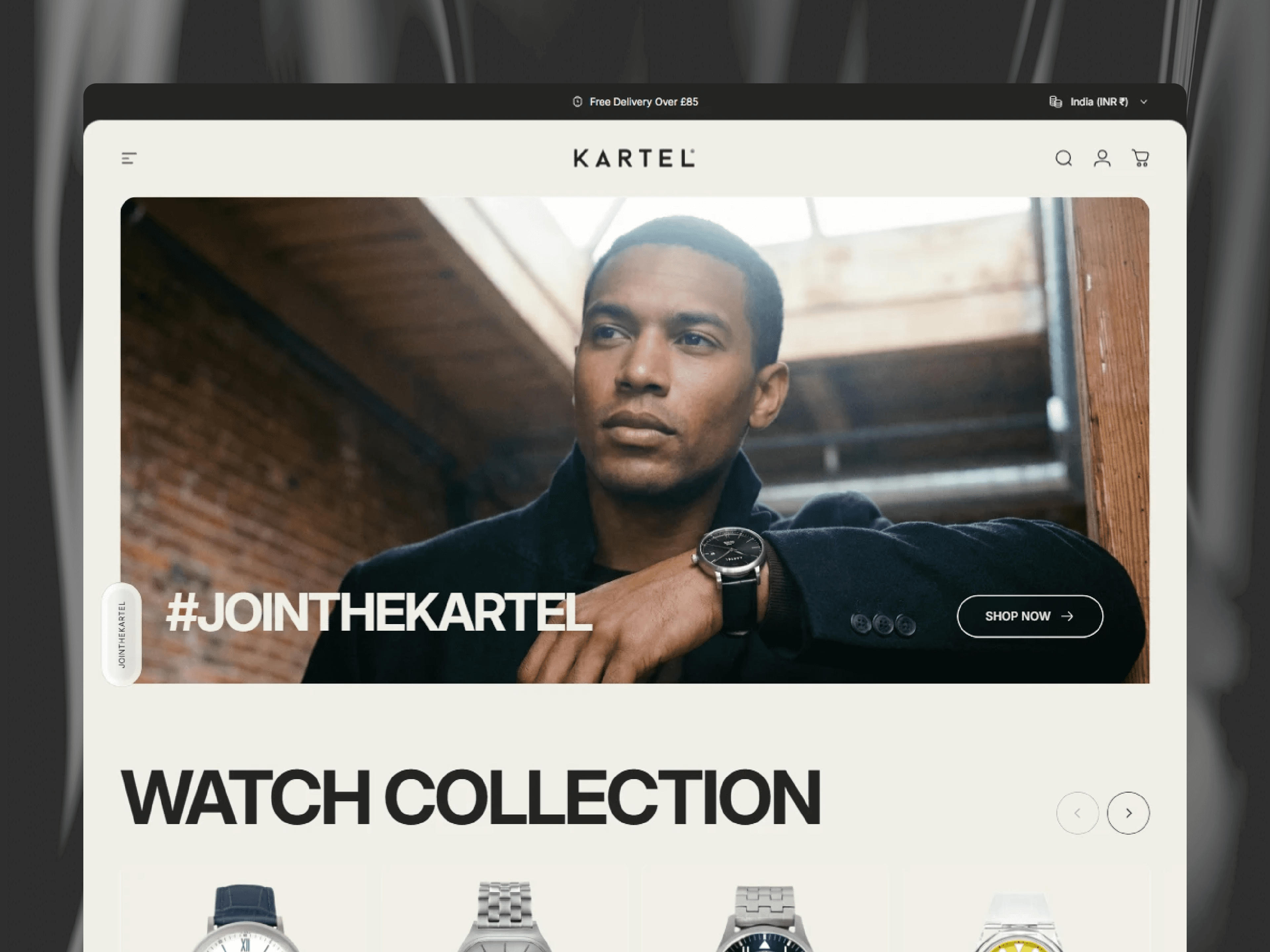 Kartel Watches Shopify store