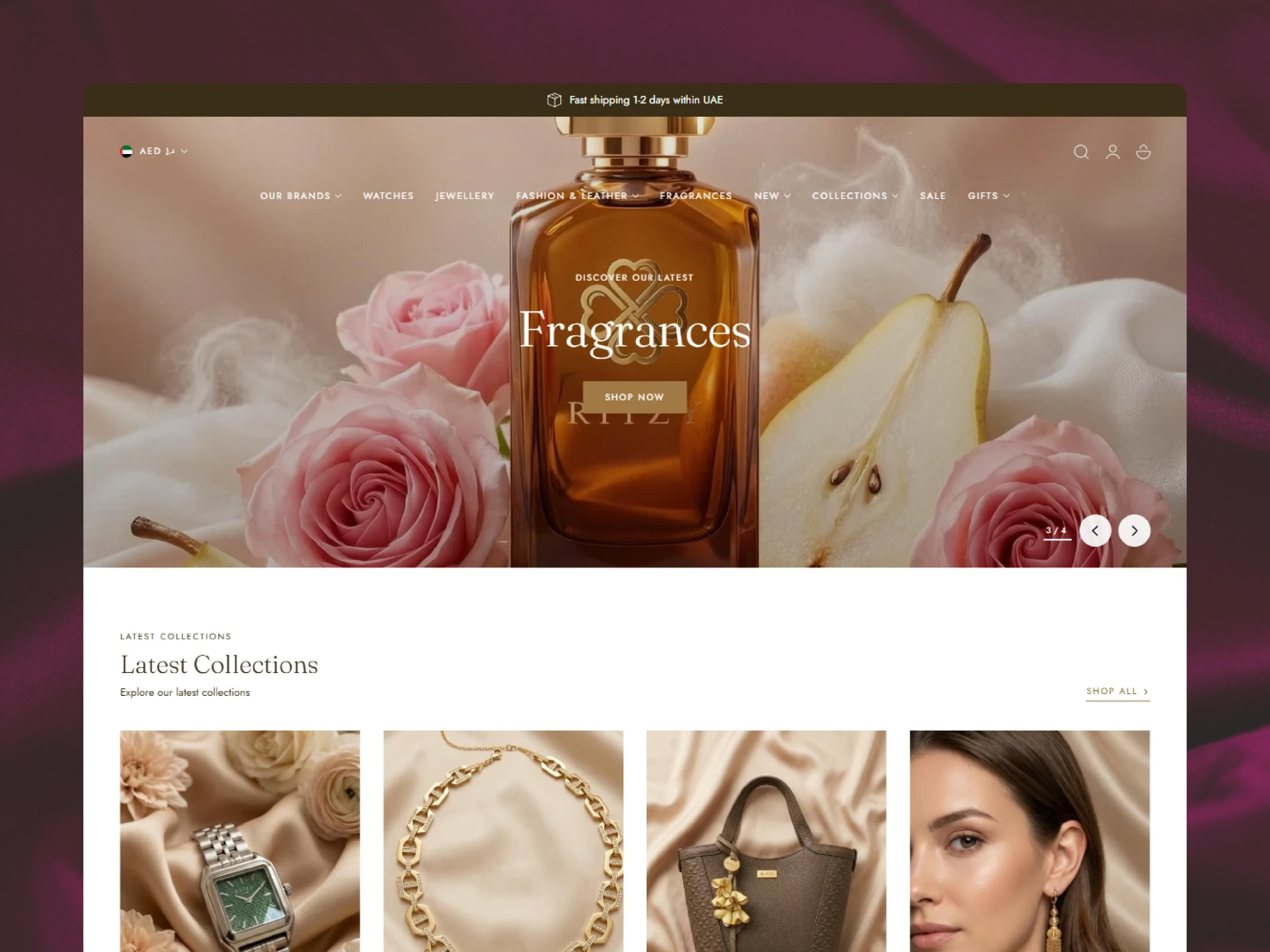 Ritzy Shopify store