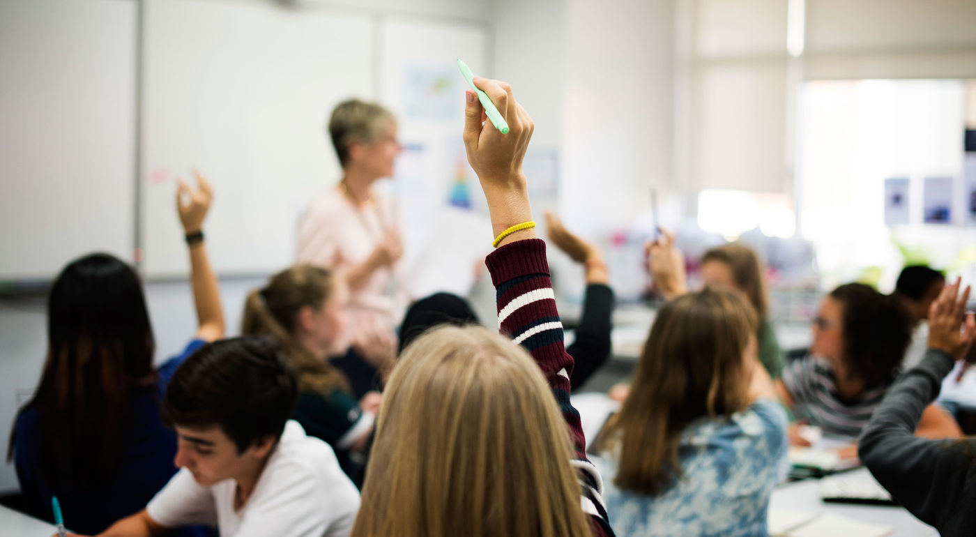 Kids learning in a classroom