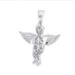 Picture of CHERUB ANGEL ICED OUT VVS MOISSANITE PENDANT .925 STERLING SILVER