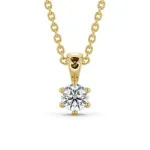 Picture of Sparkling Round Cut Classic Solitaire Pendant