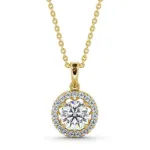 Picture of Round Cut Classic Halo Pendant