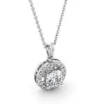 Picture of Round Cut Classic Halo Pendant