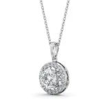 Picture of Round Cut Classic Halo Pendant