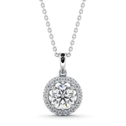 Picture of Round Cut Classic Halo Pendant