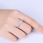 Picture of 1.00CT MOISSANITE ENGAGEMENT RING, SHOULDER SET TWIST DESIGN