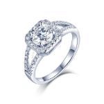 CLASSIC HALO WITH SPLIT SHANK, 1.00CT ROUND CUT