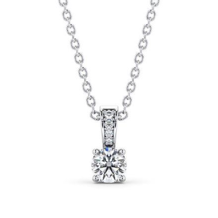 Picture of Sparkling Round Cut Classic Solitaire Pendant - Elevate Your Style