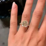 Picture of Vintage Asscher Cut Women's Engagement Ring In Sterling Silver