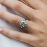 Picture of Lovely 3.5 Carat Cushion Cut Paraiba Tourmaline Engagement Ring for Women In Sterling Silver