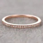 Picture of 3.0 Carat Cushion Cut Rose Gold White Sapphire Wedding Ring Set In Sterling Silver