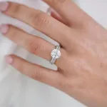 Picture of Classic White Gold Round Cut Wedding Ring Set In Sterling Silver