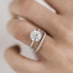 Picture of Classic White Gold Round Cut Wedding Ring Set In Sterling Silver