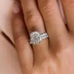 Picture of Elegant Cushion Cut Wedding Set For Women In Sterling Silver