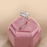 Picture of Exclusive Radiant Cut Engagement Ring For Women In Sterling Silver