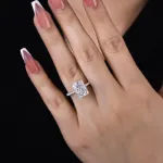 Picture of Exclusive Radiant Cut Engagement Ring For Women In Sterling Silver