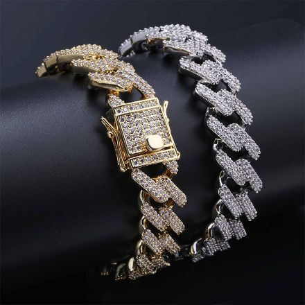 Picture of Iced Cuban Bracelet with Box Clasp