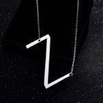 Picture of Fashion Simple "Z" Big Letter Initial Necklace In Sterling Silver