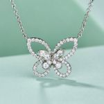 Picture of Elegant Butterfly Design Pendant Necklace In Sterling Silver