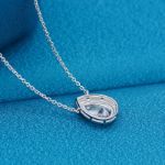 Picture of Elegant Halo Pear Cut Necklace For Women In Sterling Silver